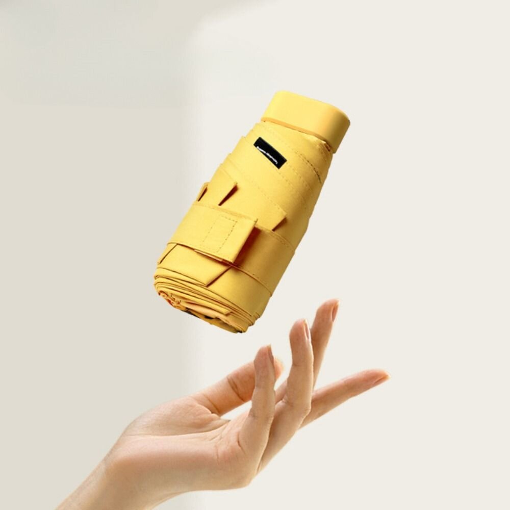 六折扁迷你口袋傘 折疊傘 晴雨兩用遮陽傘 摺疊傘 輕量防紫外線雨傘 送禮-圖片-1