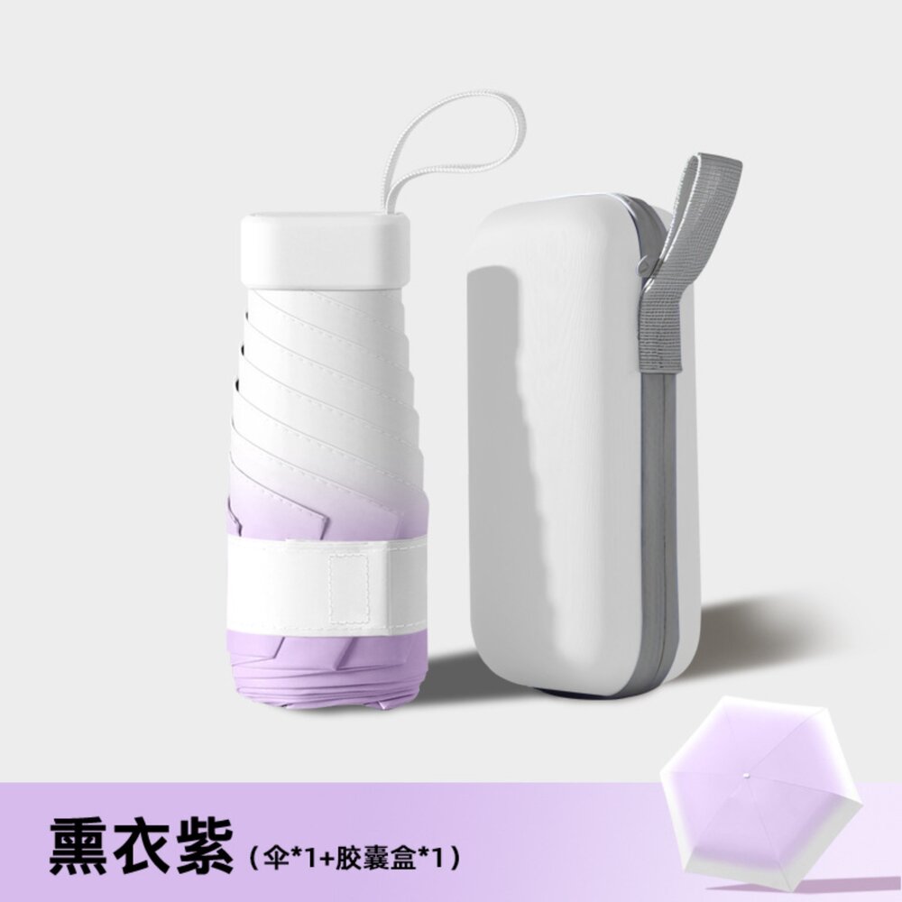 六折扁迷你口袋傘 折疊傘 晴雨兩用遮陽傘 摺疊傘 輕量防紫外線雨傘 送禮-圖片-8
