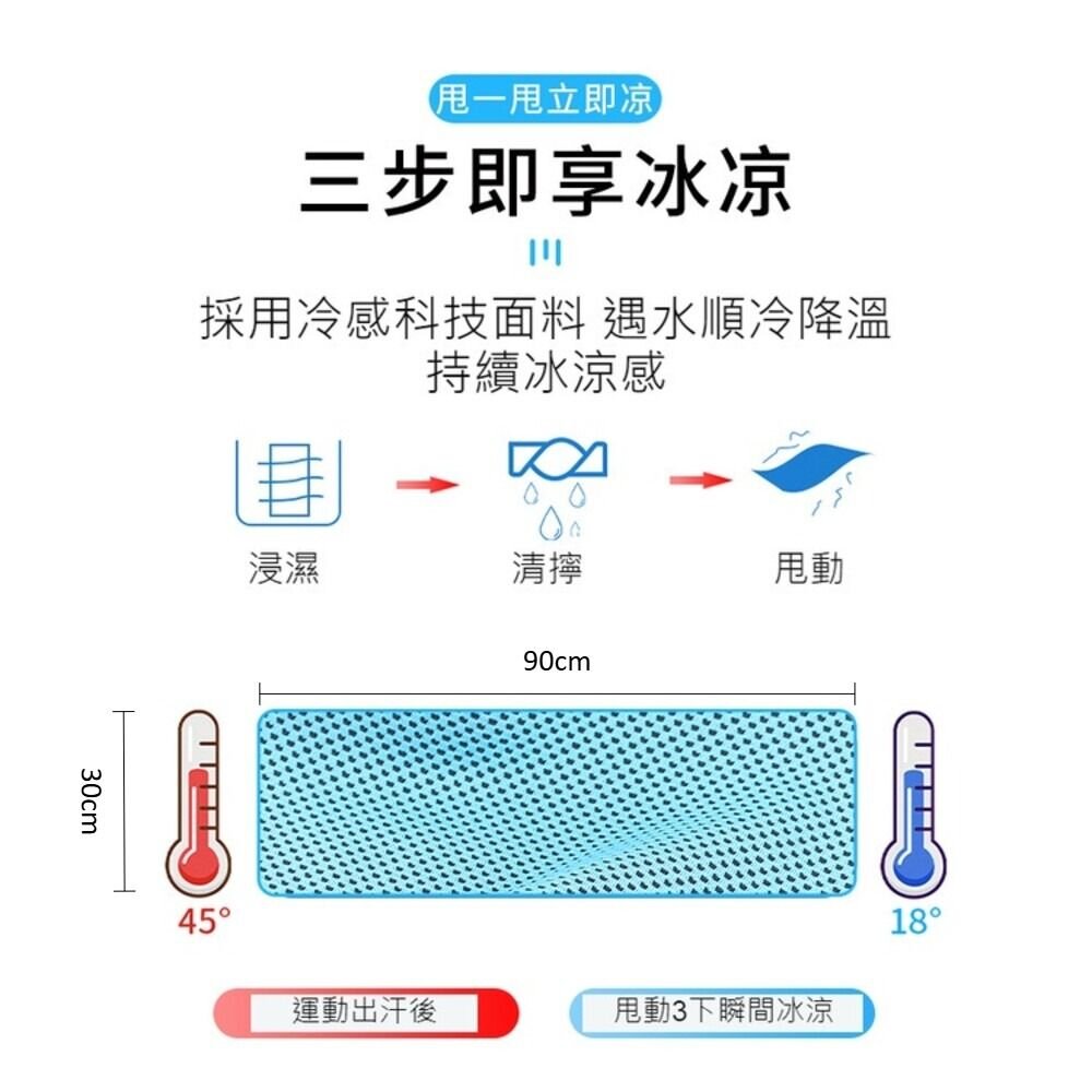 夏季冰絲涼感運動毛巾 30*90cm膠囊裝 抗UV 涼感速乾 瞬間降温 30*100瓶裝 送禮-圖片-4