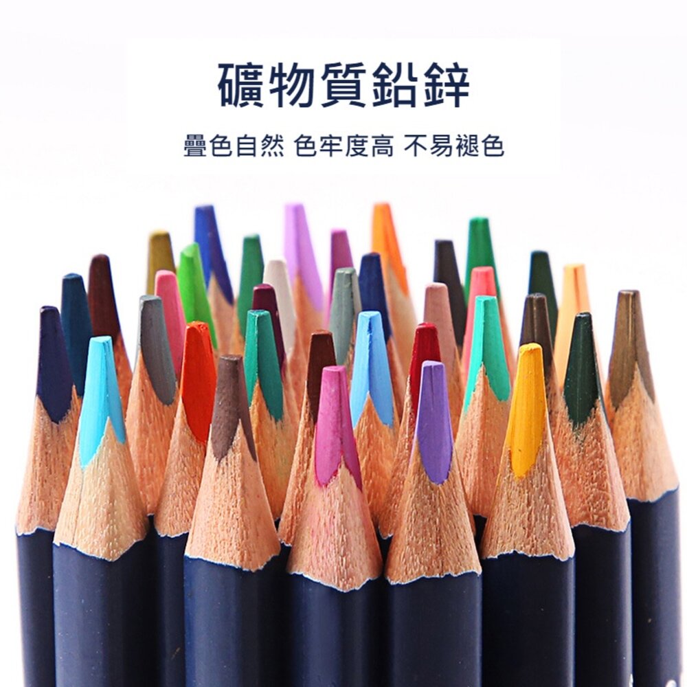 水溶性色鉛筆套組 彩色鉛筆 三角原木 繪畫 水溶性 送禮-圖片-2