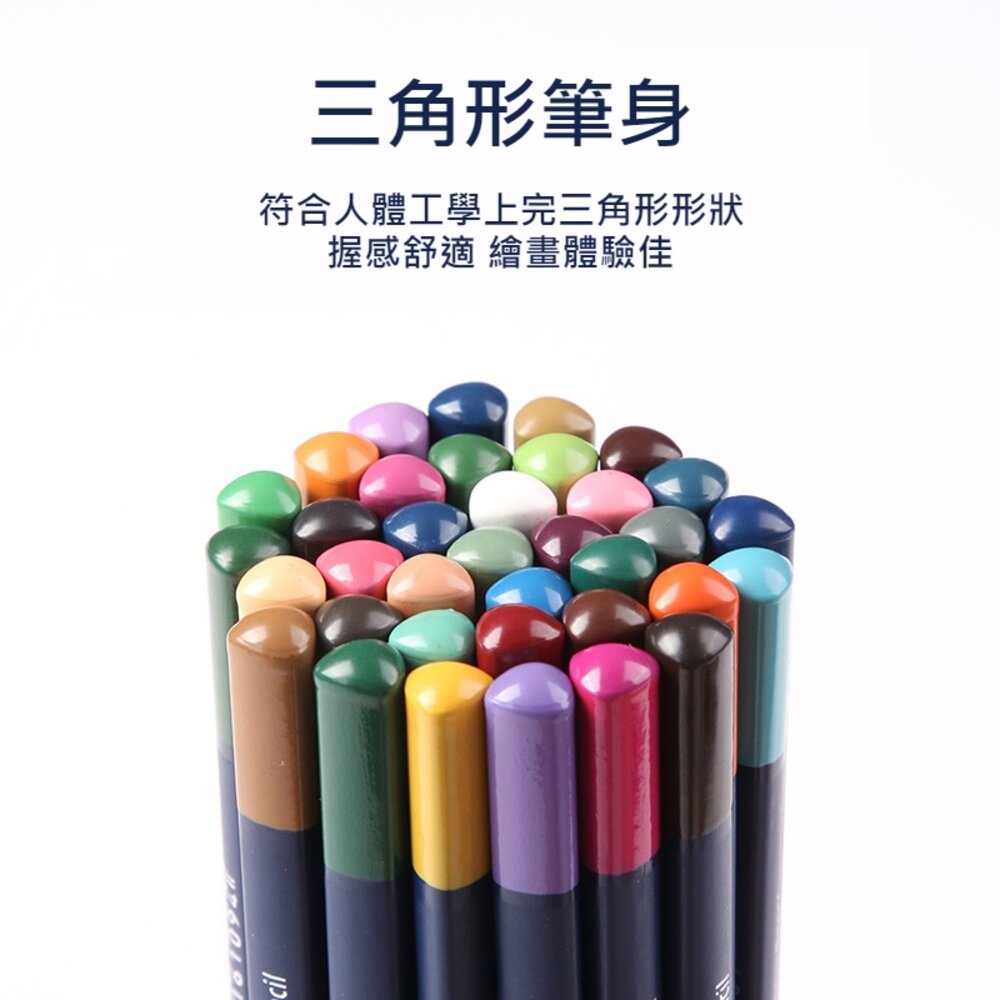 水溶性色鉛筆套組 彩色鉛筆 三角原木 繪畫 水溶性 送禮-圖片-6