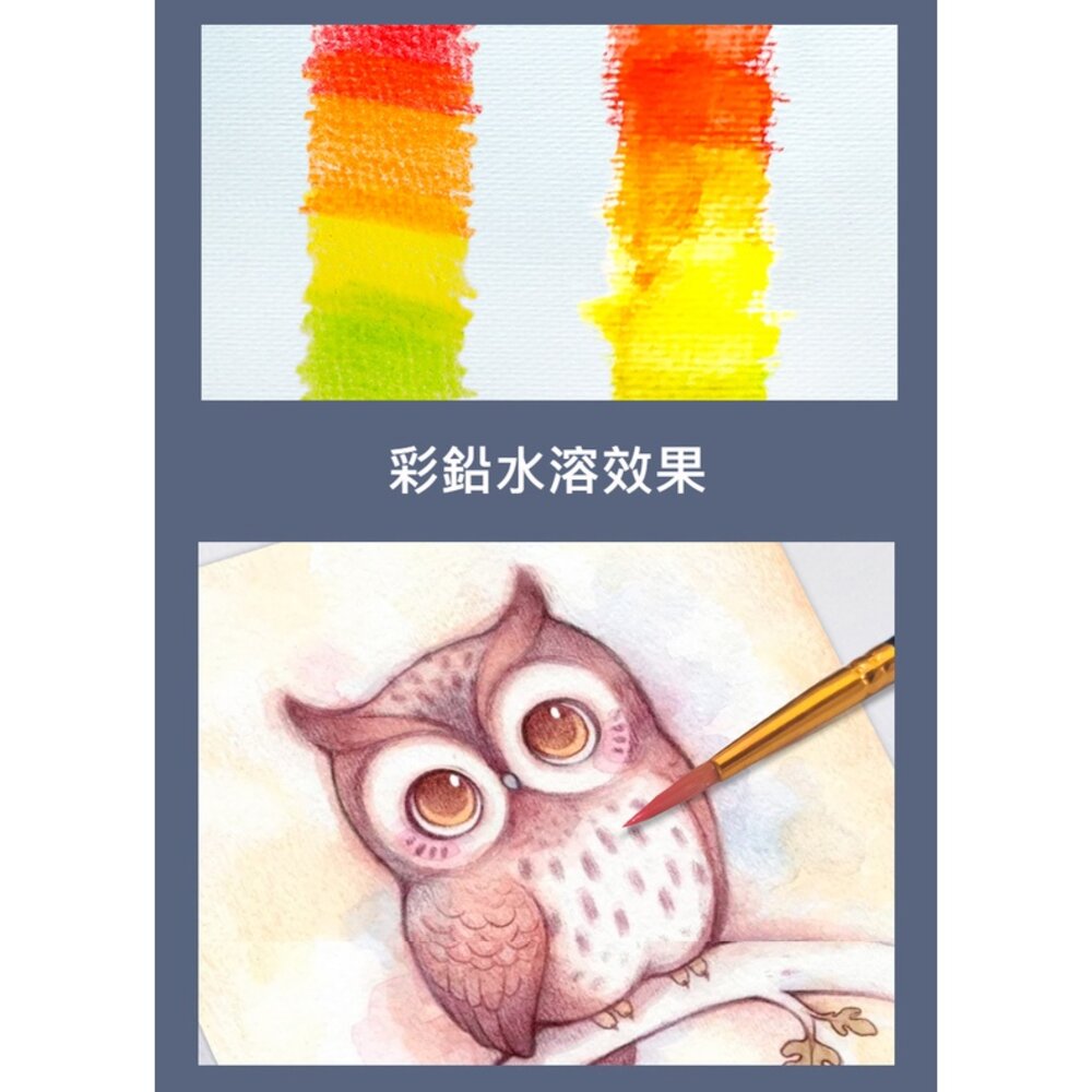 水溶性色鉛筆套組 彩色鉛筆 三角原木 繪畫 水溶性 送禮-圖片-7