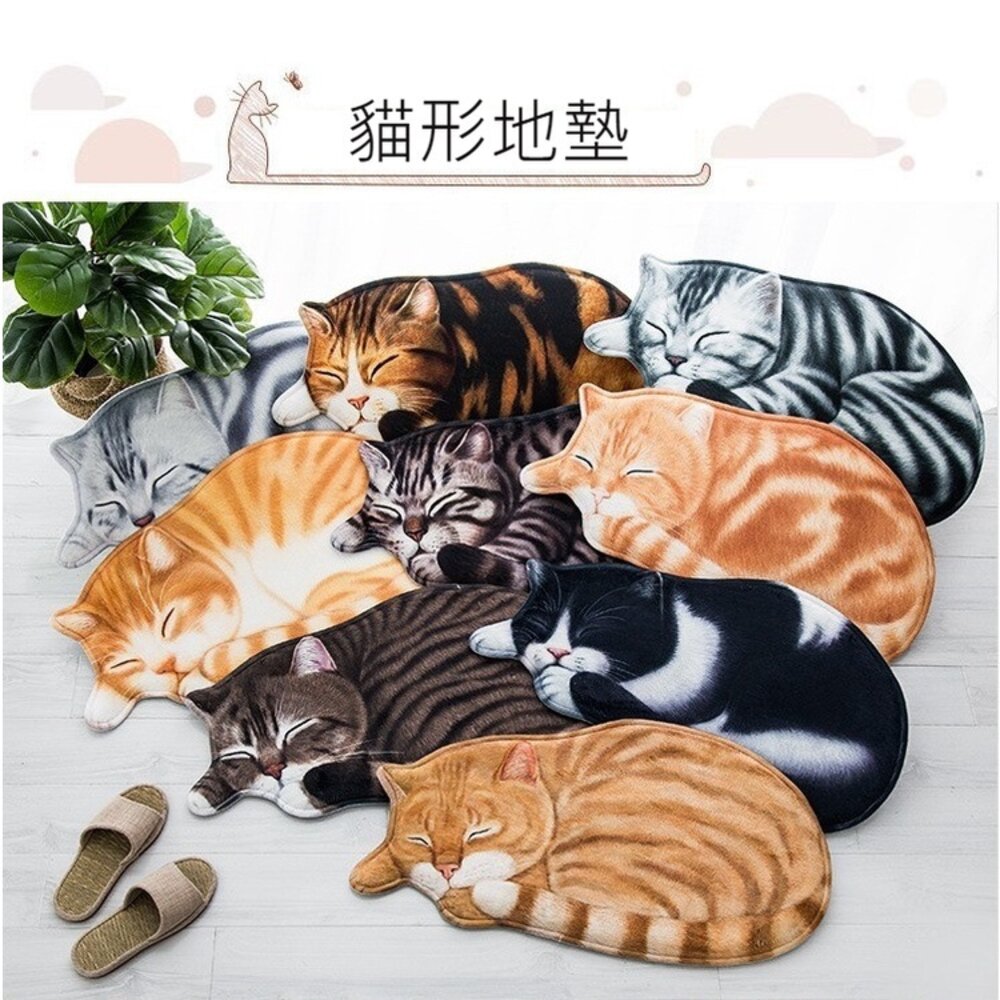 貓形地墊 腳踏墊 防滑墊 浴室 吸水 貓咪 送禮 封面照片