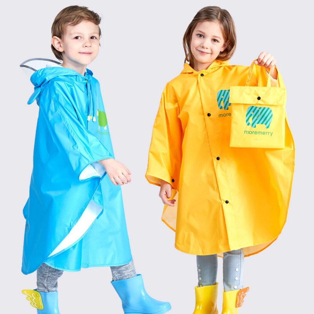 SMALLY兒童斗篷雨衣 兒童雨衣雨披 加厚牛津布 帶背包空間 防刮易洗快乾 輕柔透氣 送禮-圖片-6