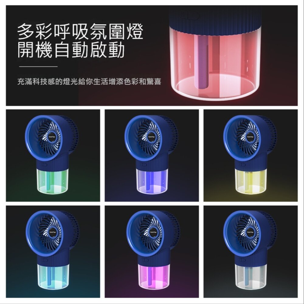 星空噴霧風扇 隨身 小風扇 加濕器 小空調 風扇 送禮-圖片-7