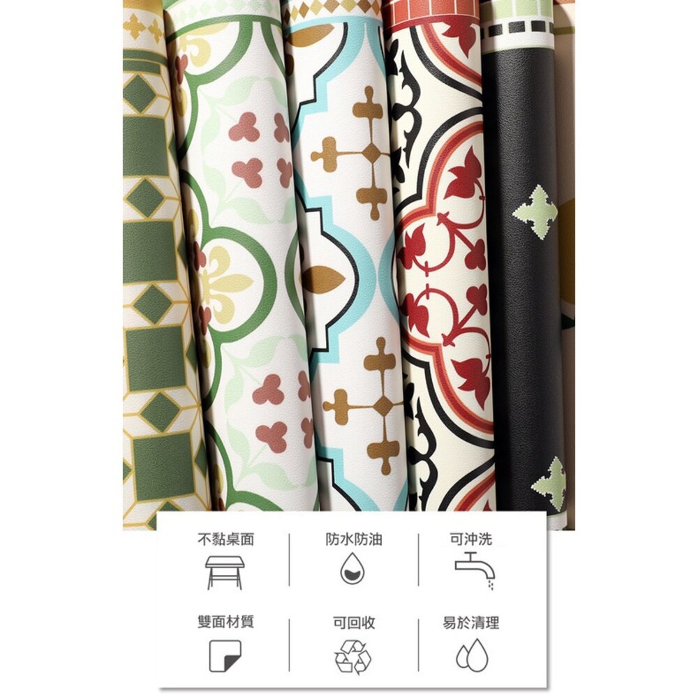 磚花系餐墊 皮革防水防油隔熱墊 居家拍照裝飾 送禮-圖片-6