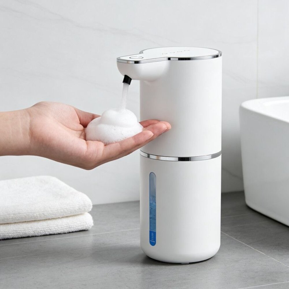 220616-00004-自動感應泡沫洗手機  USB充電 350mL 免接觸消毒皂液器 廚房廁所洗手間 多檔調節 送禮