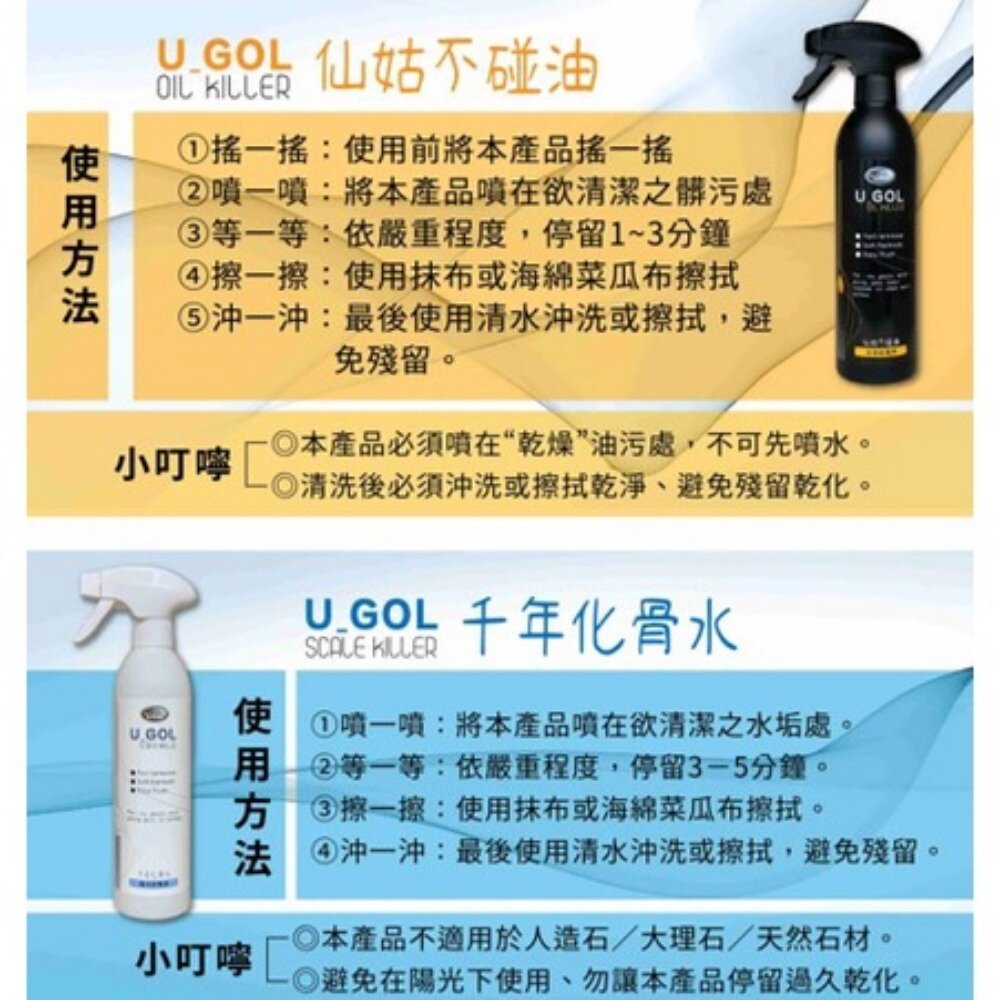 水垢油汙清潔組 千年化-骨水 仙姑不碰油 廚房清潔 除水垢 除油垢 去油汙 500ml 送禮-圖片-4