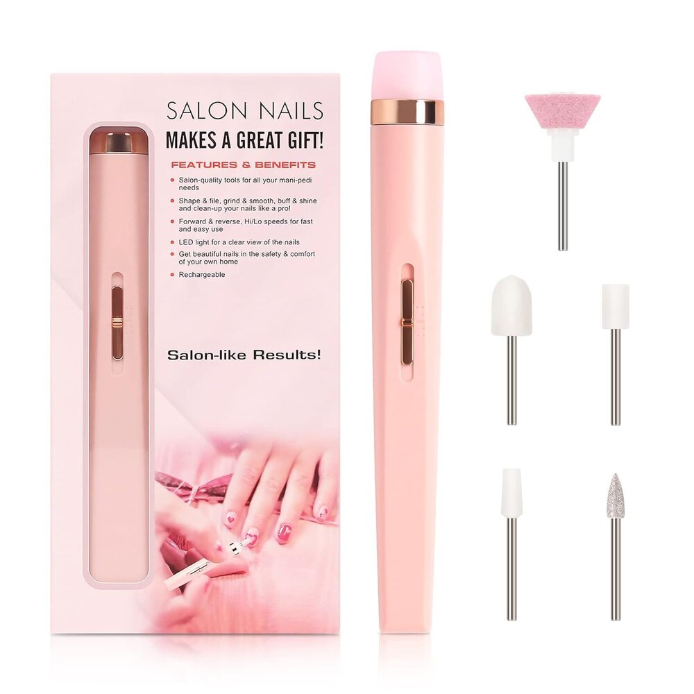 多功能電動美甲機 五合一美甲打磨機 磨指甲機 磨甲器 修甲器 送禮-圖片-1