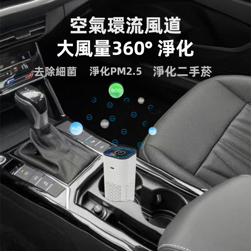 負離子空氣淨化機 車用空氣清淨機 負離子 除甲醛 除煙味 迷你空氣清淨機 消毒除臭 送禮-圖片-4