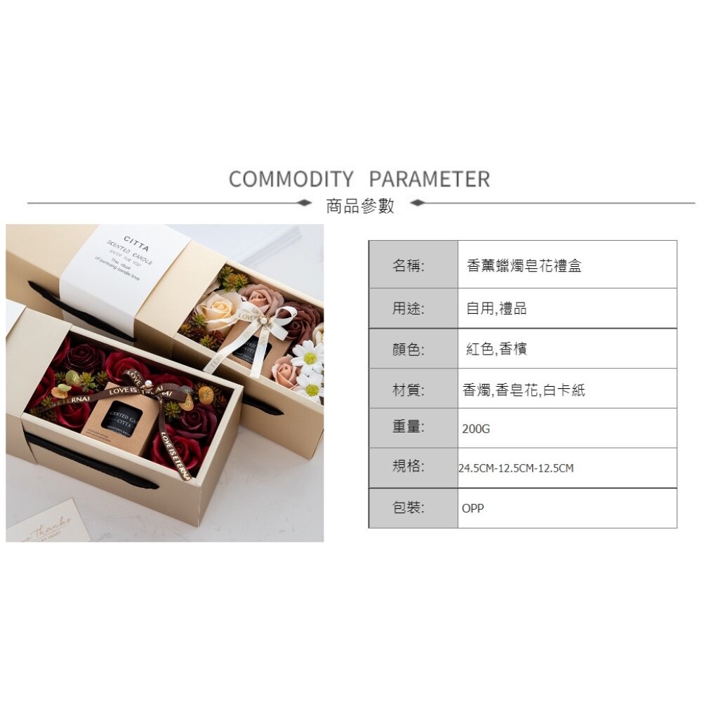香氛蠟燭皂花禮盒 香皂花 香氛蠟燭燈 女生生日禮物 質感禮物 交換禮物 送禮 送禮-圖片-7