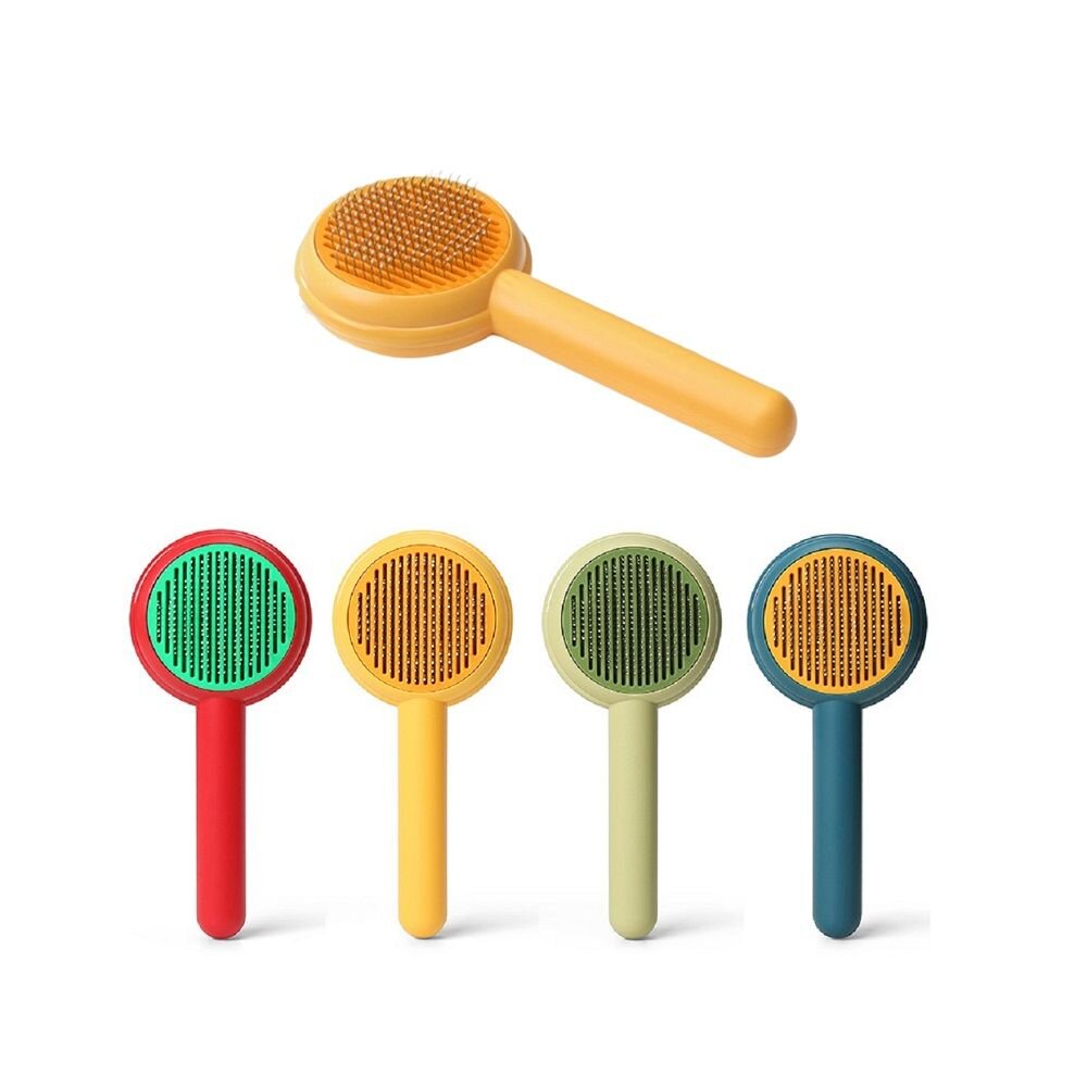 一鍵除毛寵物梳 寵物按摩梳毛刷 寵物梳子 寵物美容 貓咪梳子 寵物用品 送禮-圖片-10