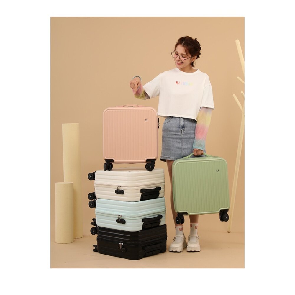 直條紋小型行李箱 20吋_18吋行李箱 登機箱 拉桿箱 旅行箱 加厚抗壓 送禮-圖片-3