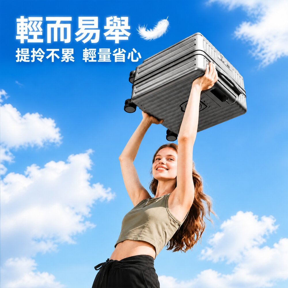前開小型行李箱 20吋_18吋行李箱 登機箱 拉桿箱 旅行箱 加厚抗壓 送禮-圖片-4