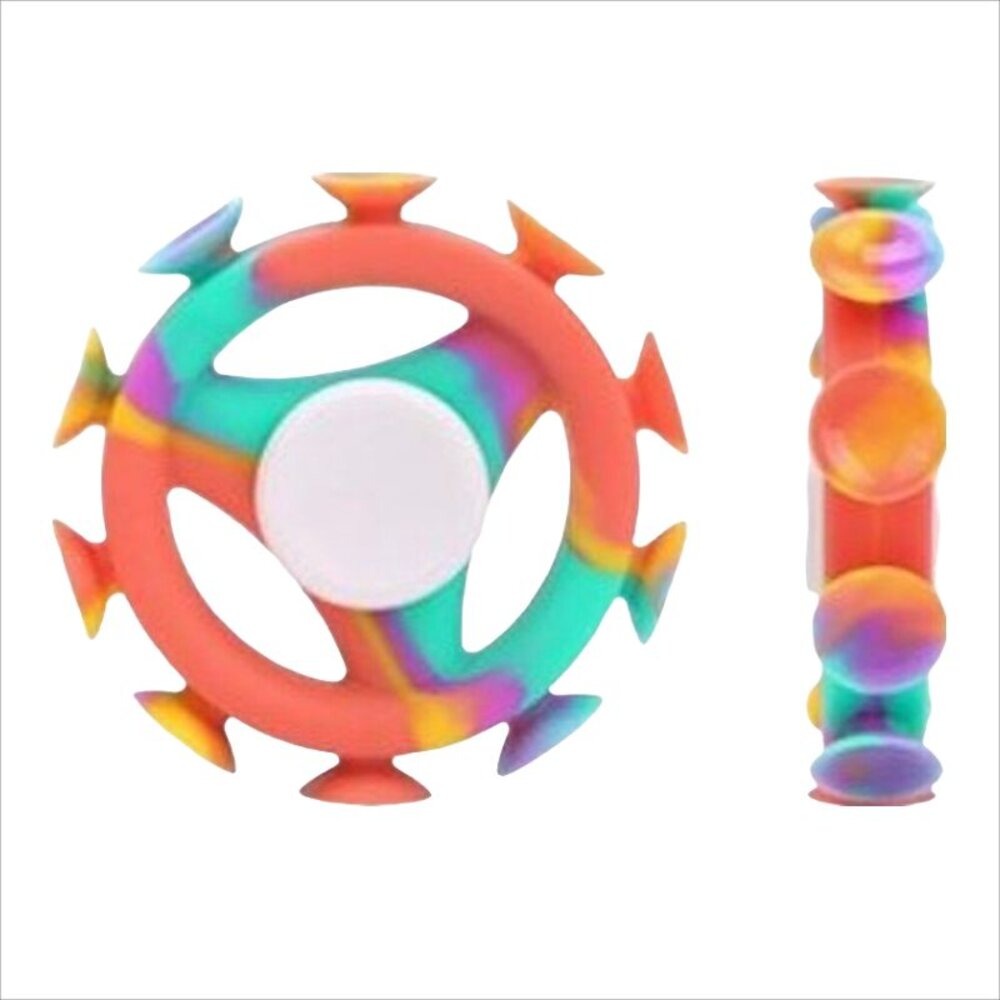 矽膠吸盤指尖陀螺 吸盤飛鏢 兒童益智玩具 轉轉樂 減壓玩具 玩具 送禮-圖片-1