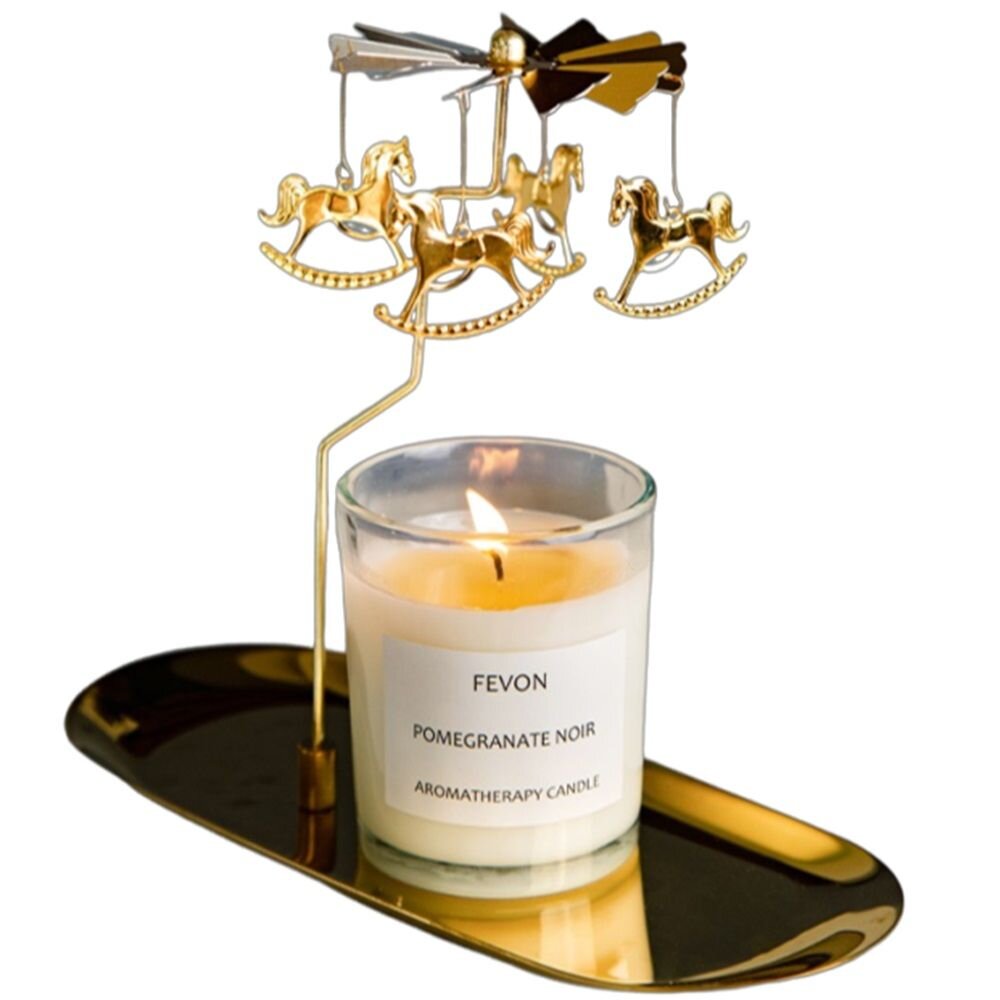 熱動力旋轉燭台 香薰蠟燭燭台 居家造景 辦公室擺設 氣氛擺飾 生日禮物 送禮 送禮-圖片-10