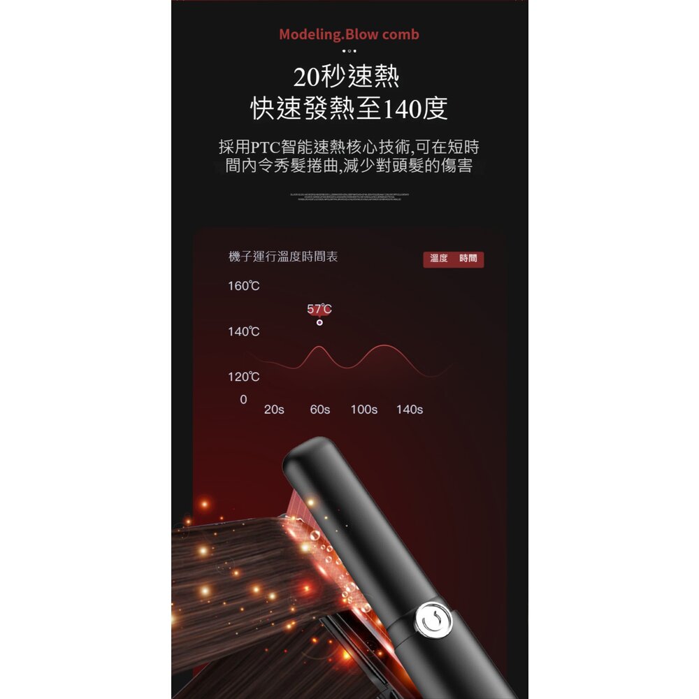 時尚無線離子夾 迷你直板夾 隨身平板夾 USB充電 整髮直髮神器 送禮 免插線 送禮-圖片-3