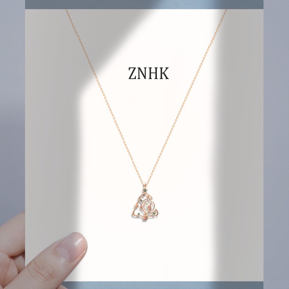 925銀小樹麋鹿項鏈 玫瑰金鎖骨鏈 高級輕奢 生日禮物 送女生 送禮-圖片-8