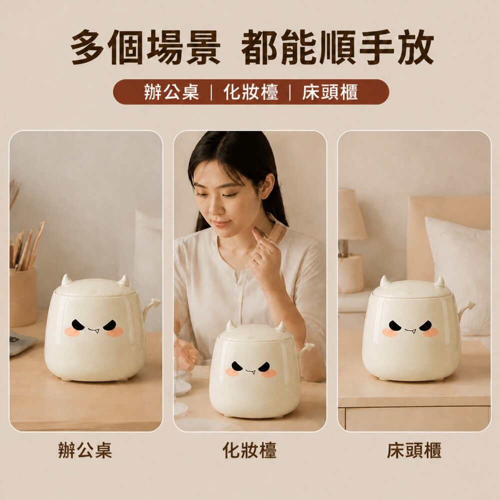 桌面按壓垃圾桶 垃圾袋不外露 桌上型小巧垃圾桶 家用帶蓋收納桶 方形整理收納盒 送禮-圖片-7