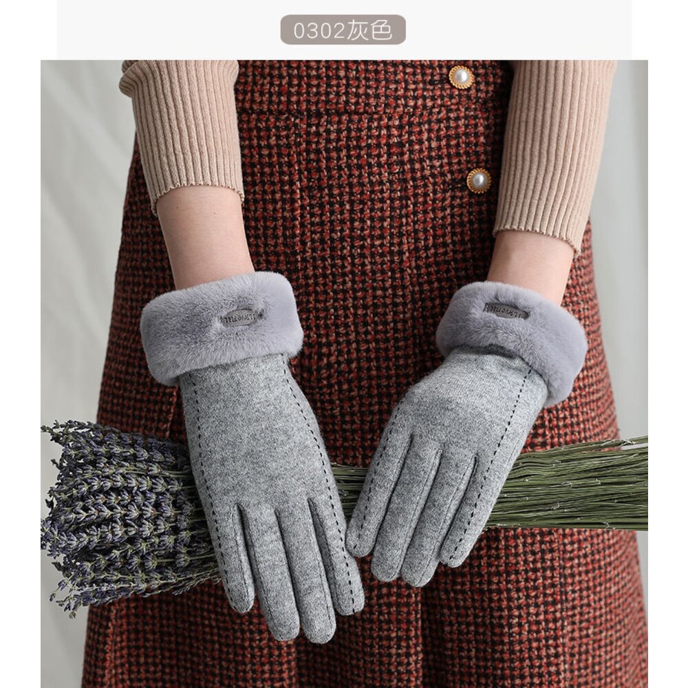 法式香風羊絨保暖手套 加絨加厚防風觸控 防寒手套 機車手套 戶外騎車保暖 70%羊毛 送禮-圖片-9