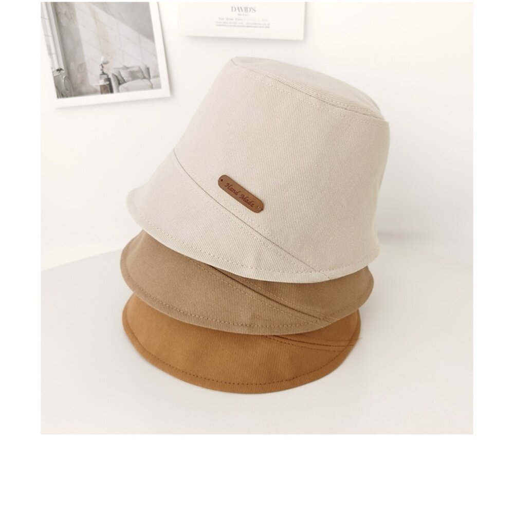 純棉平頂漁夫帽 帽子女 韓版 遮陽帽 顯臉小 大頭圍 時尚 送禮-圖片-11