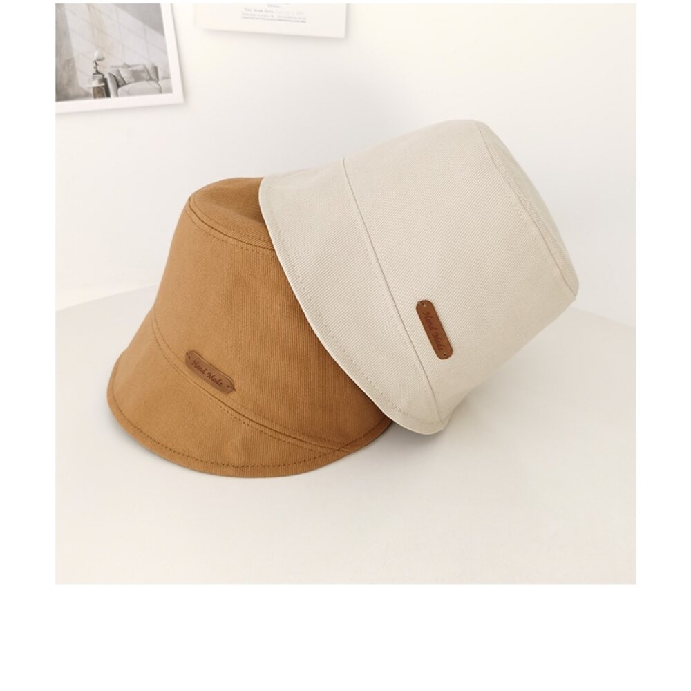 純棉平頂漁夫帽 帽子女 韓版 遮陽帽 顯臉小 大頭圍 時尚 送禮-圖片-9