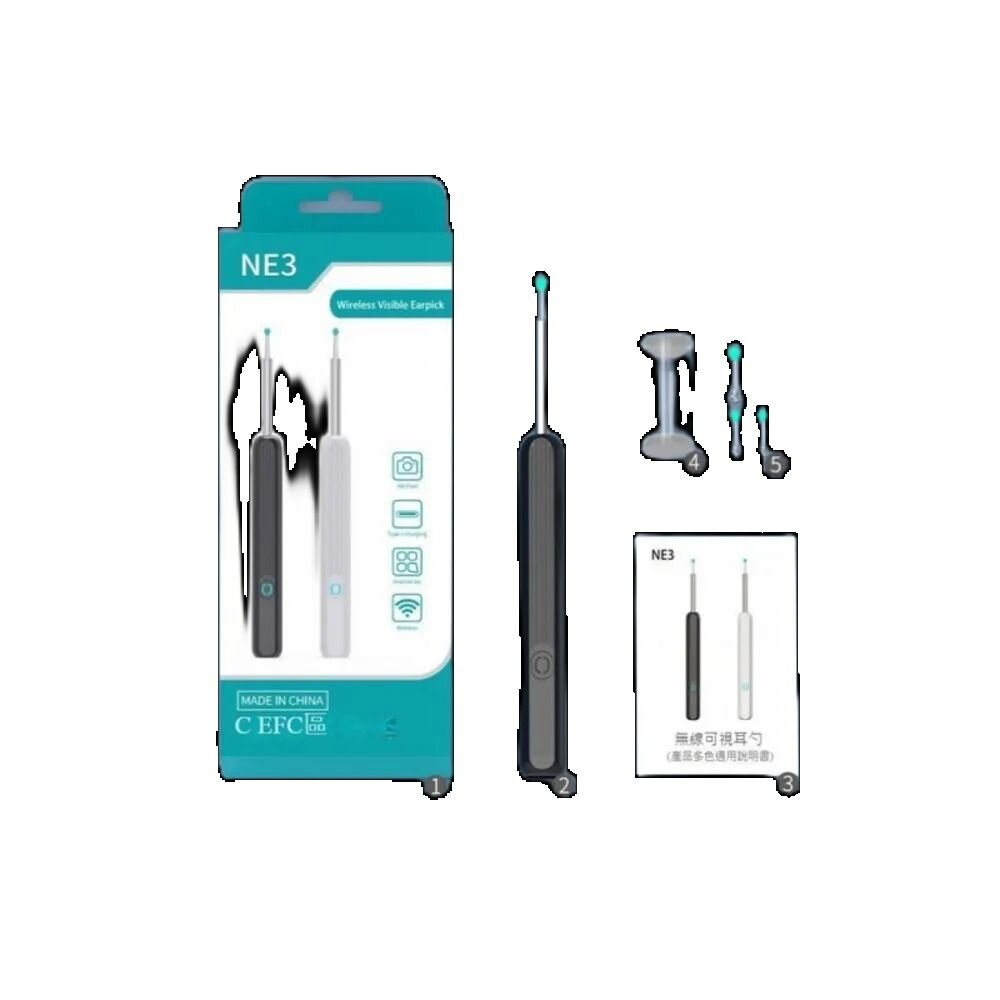 智能可視掏耳棒 挖耳棒 挖耳神器 無線可視挖耳勺 矽膠 高清內視鏡 送禮-圖片-1