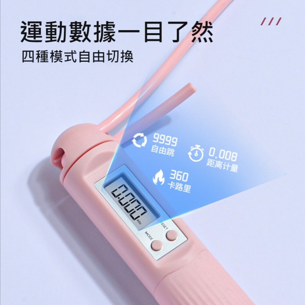 兩用負重無繩跳繩 計數跳繩 健身 智能跳繩無繩 健身燃脂 減肥減重 球+繩+負重 送禮-圖片-2
