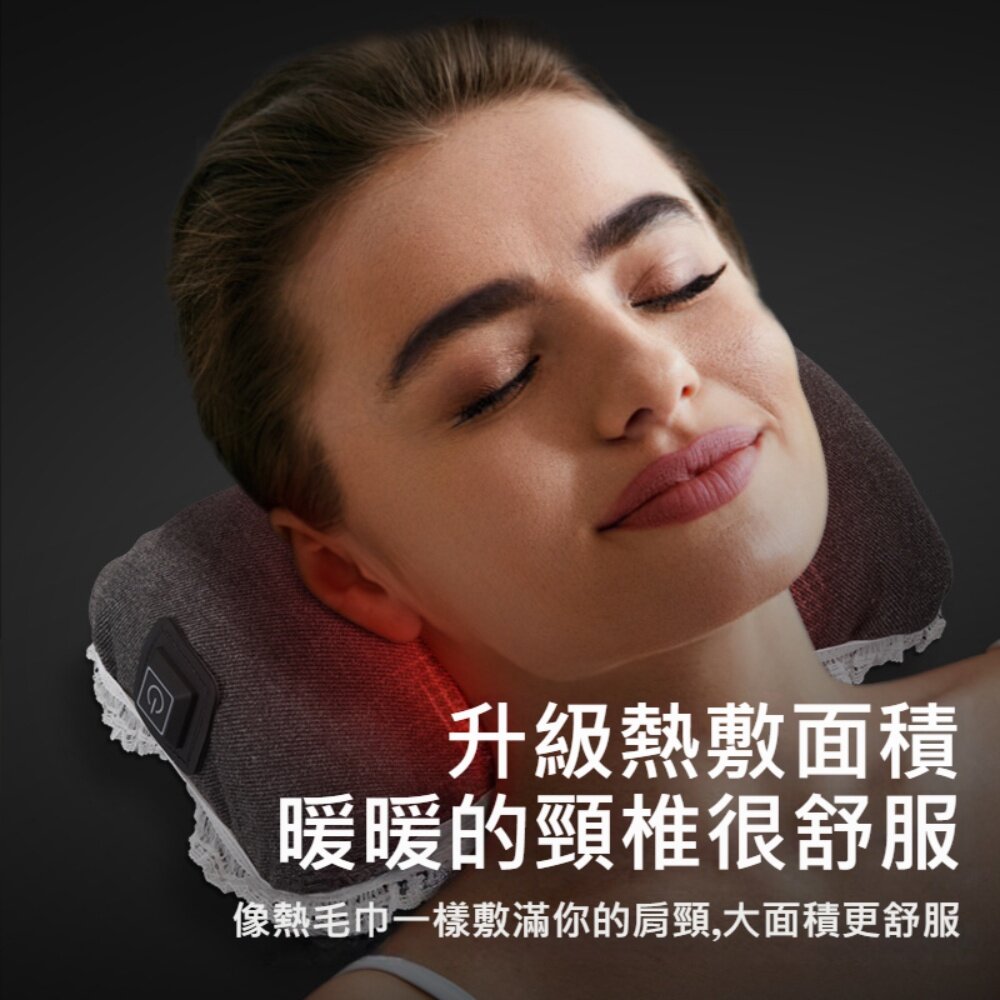 USB頸椎熱敷枕 頸椎枕 頸部伸展 護頸枕頭 頸椎舒緩 頸椎拉伸枕 送禮-圖片-2