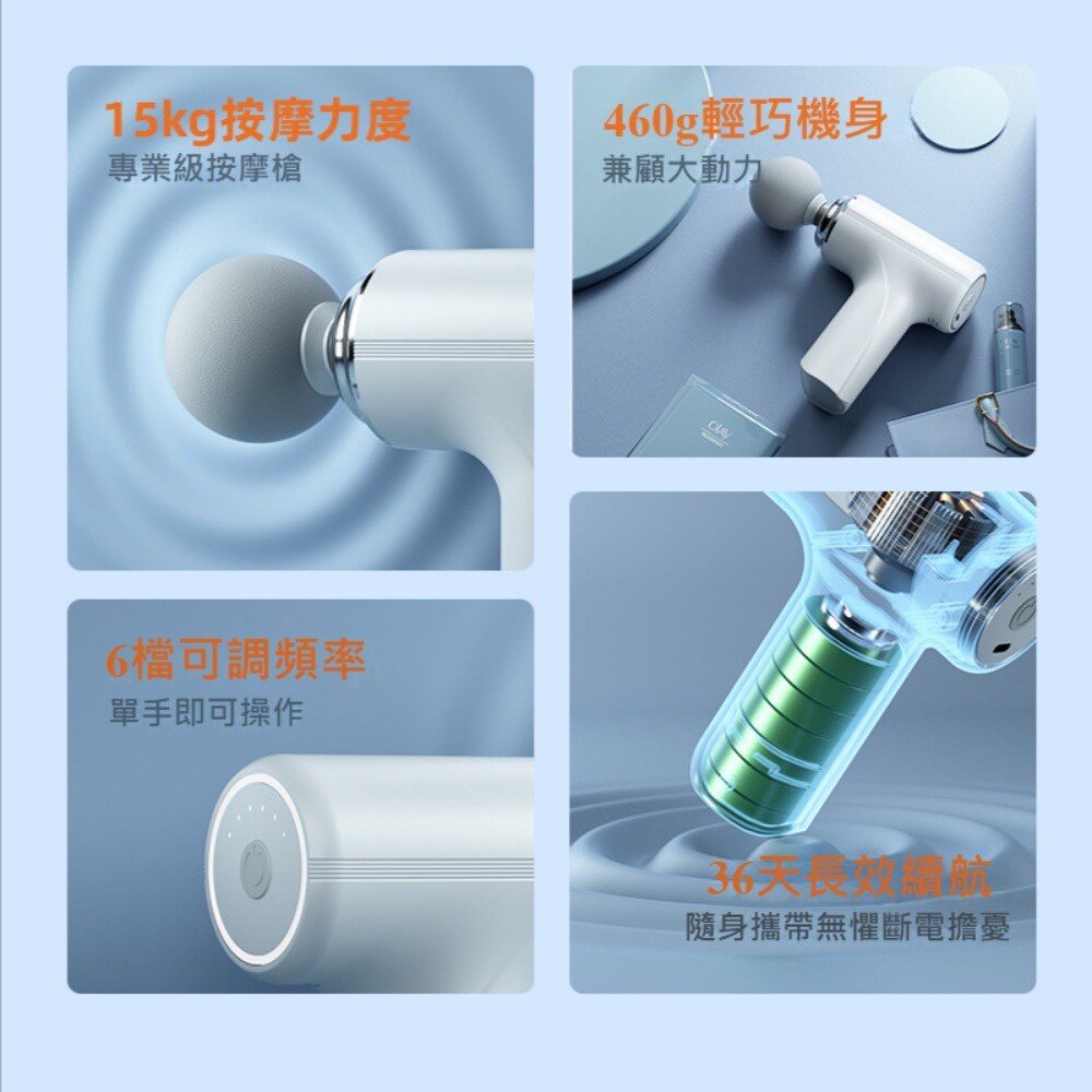 高顏質迷你無線筋膜槍 肩頸按摩器 AI智能按摩槍 小型家用 肌肉放鬆 靜音 便攜 送禮 送禮-圖片-1