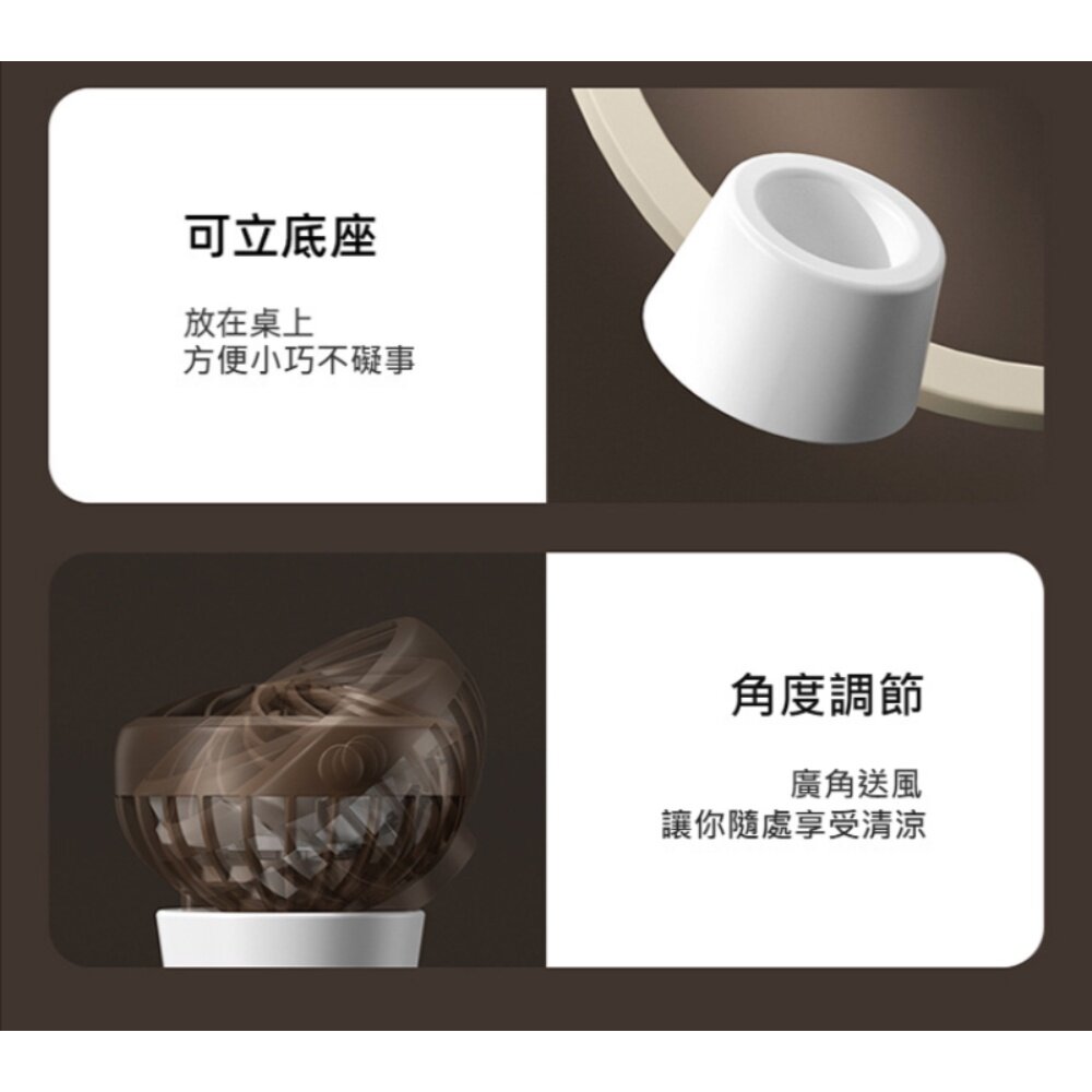 冰淇淋四合一隨身風扇 USB充電 桌面風扇 夾腰風扇 掛脖風扇 手持小風扇 2023新款 送禮-圖片-8