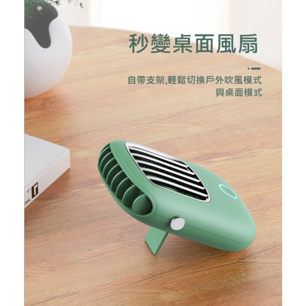 復古掛脖小風扇 手持小風扇 便攜式 隨身迷你 USB充電 續航力長 送禮-圖片-5
