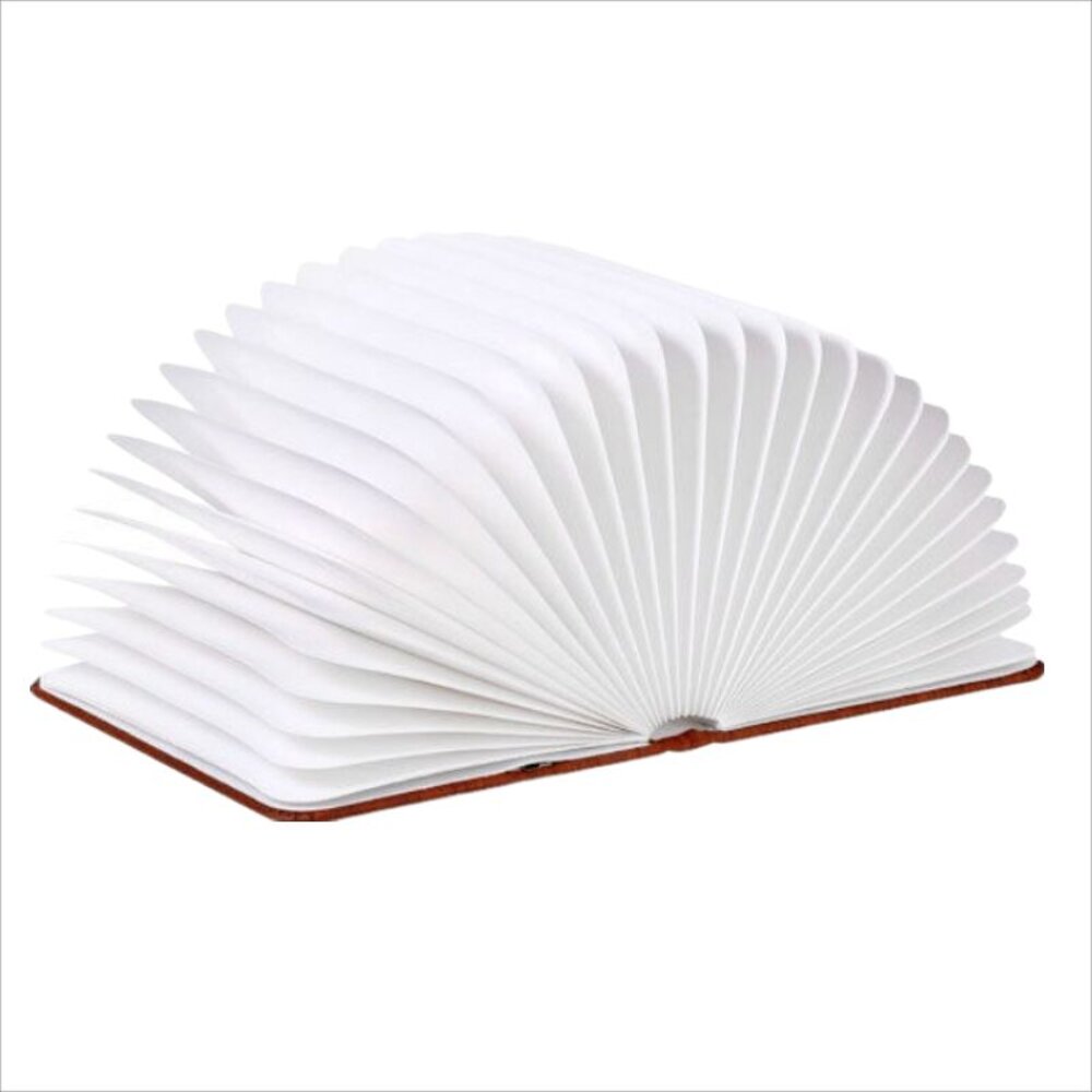 皮質木紋變色書本燈 文青創意LED燈 小夜燈 造型燈 便攜 禮物 裝飾 送禮-圖片-1