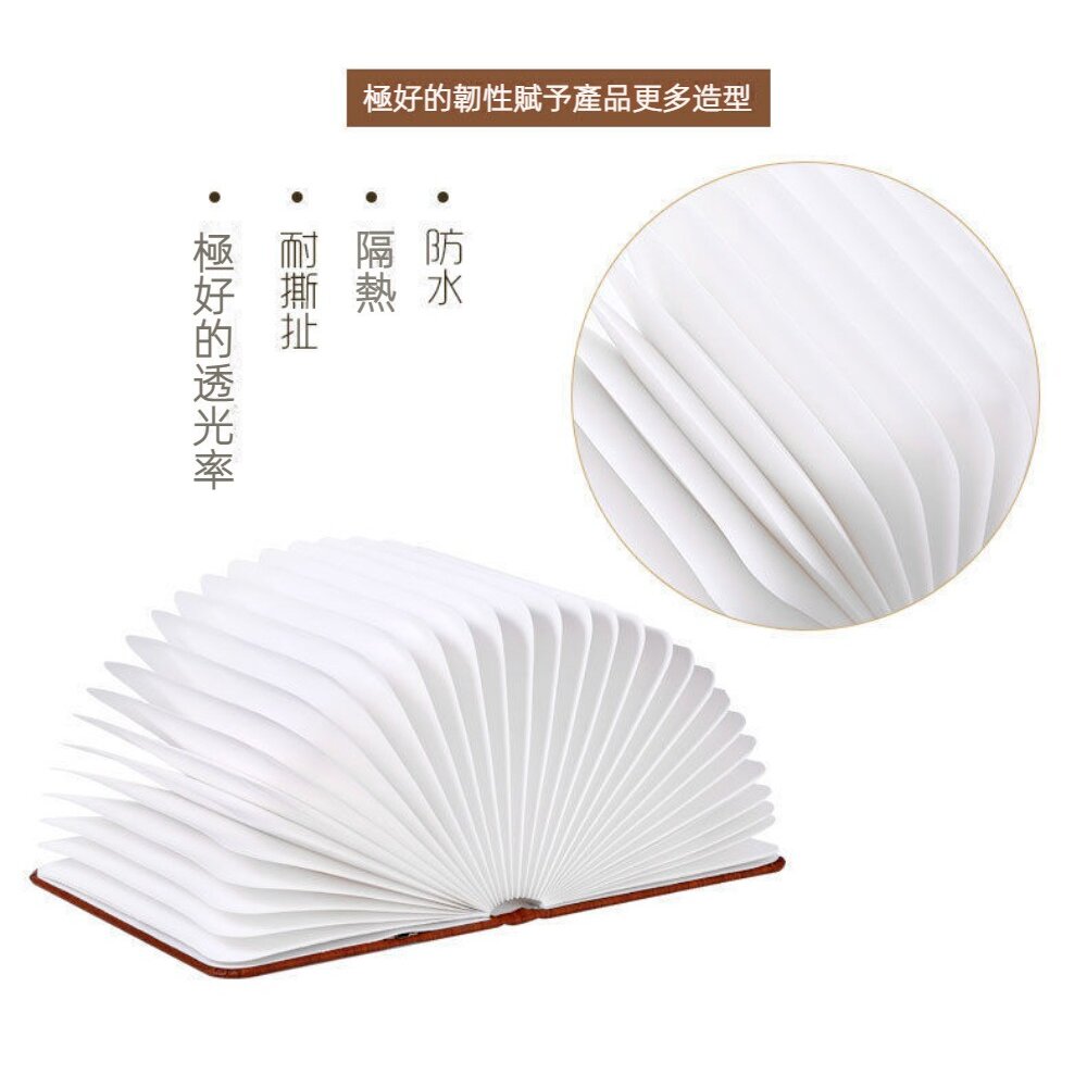 皮質木紋變色書本燈 文青創意LED燈 小夜燈 造型燈 便攜 禮物 裝飾 送禮-圖片-8