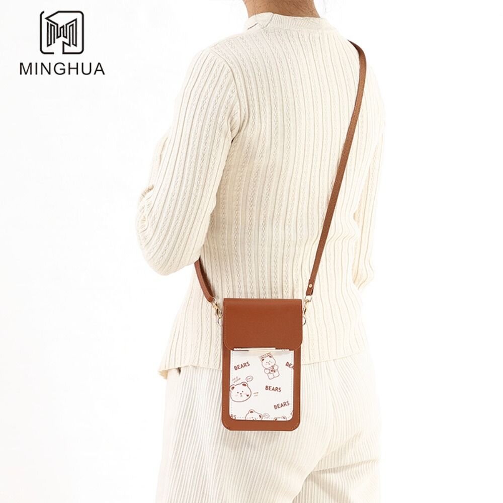 時尚印花觸控手機包 輕薄手機斜背包 頸掛 側背包 單肩女包 手機掛帶 手機套 送禮-圖片-7