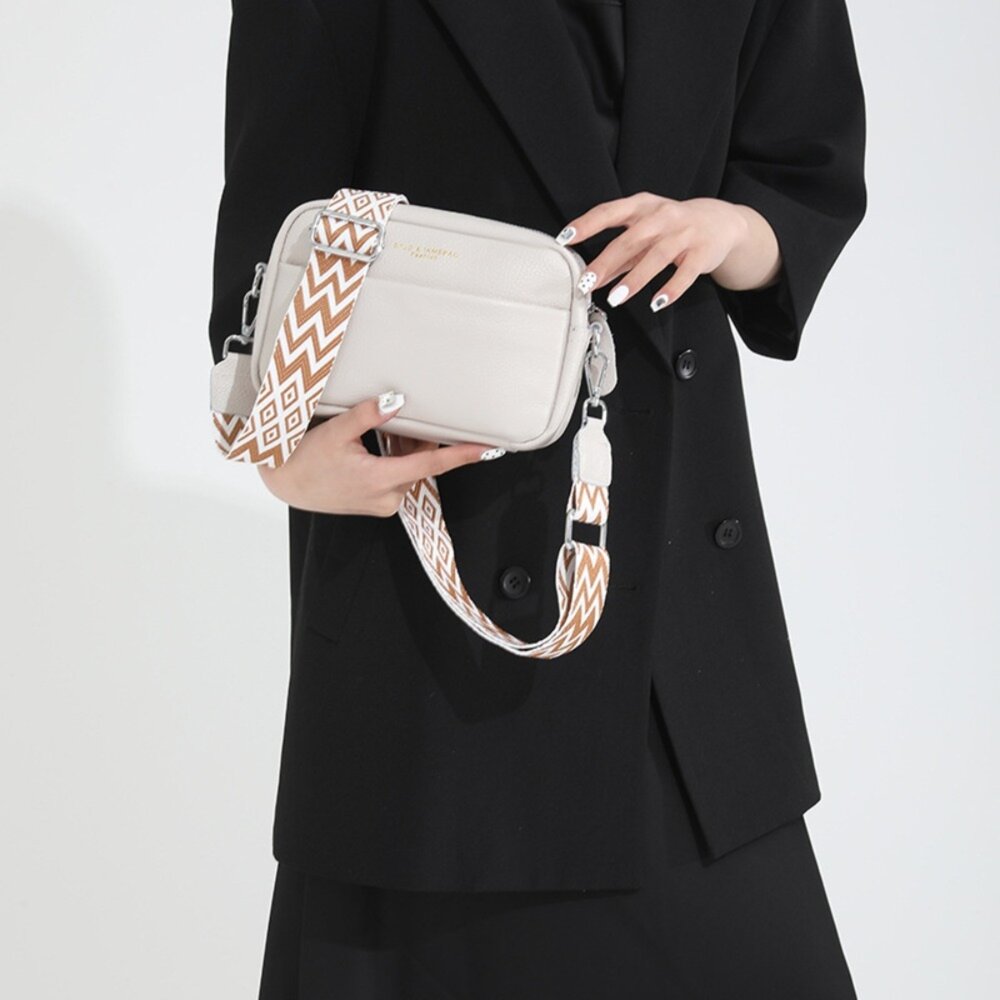 真皮百搭寬肩斜背包 頭層牛皮側背包 女生包包 單肩包 軟皮斜跨包 交換禮物 送禮 送禮-圖片-5