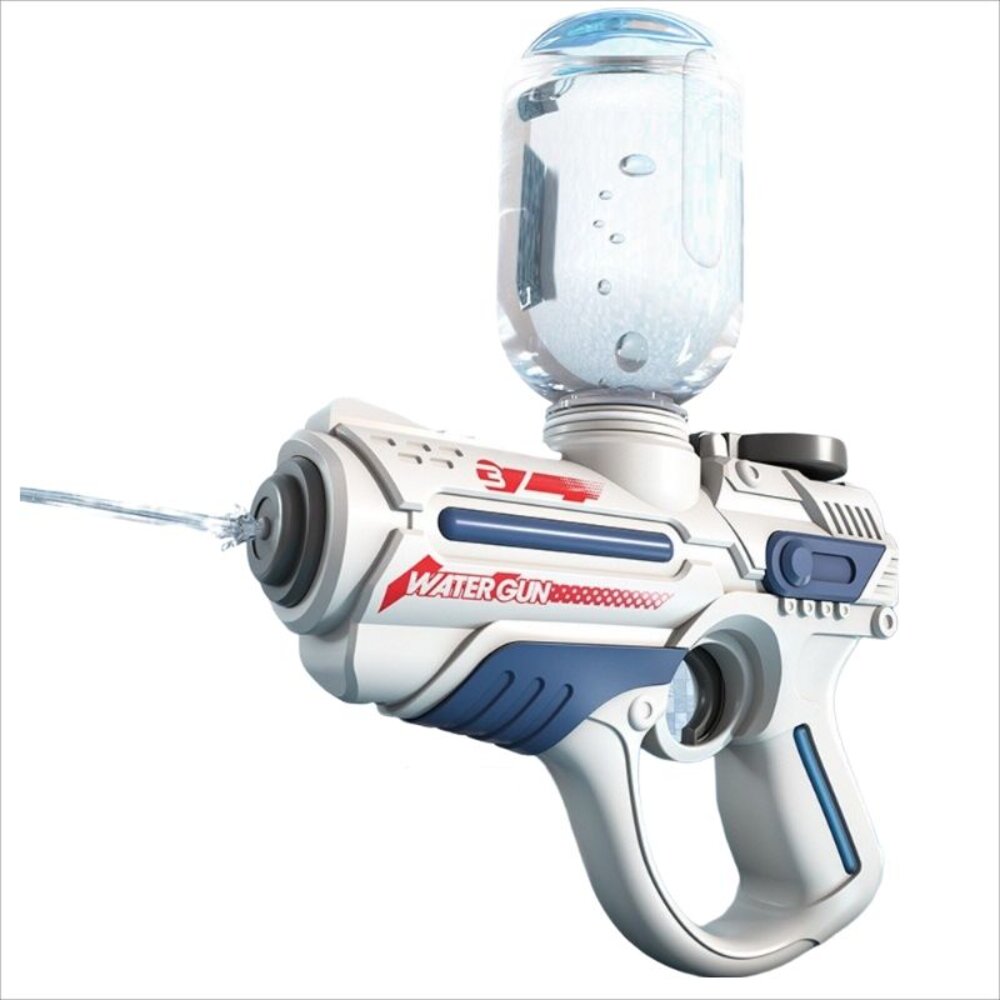 大容量電動連發水槍 全自動連發 外接擴充水瓶 兒童沙灘戲水玩具 送禮 童玩節2023 送禮-圖片-1