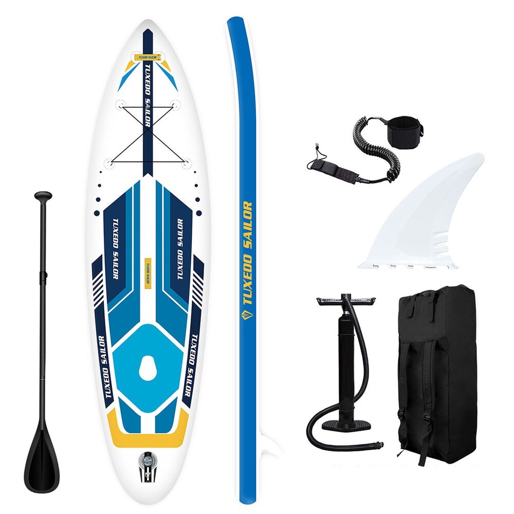 SUP充氣式立槳衝浪板 充氣漿板 家庭板 全能板 11呎10呎6 3鰭超穩定入門SUP 送禮-圖片-1