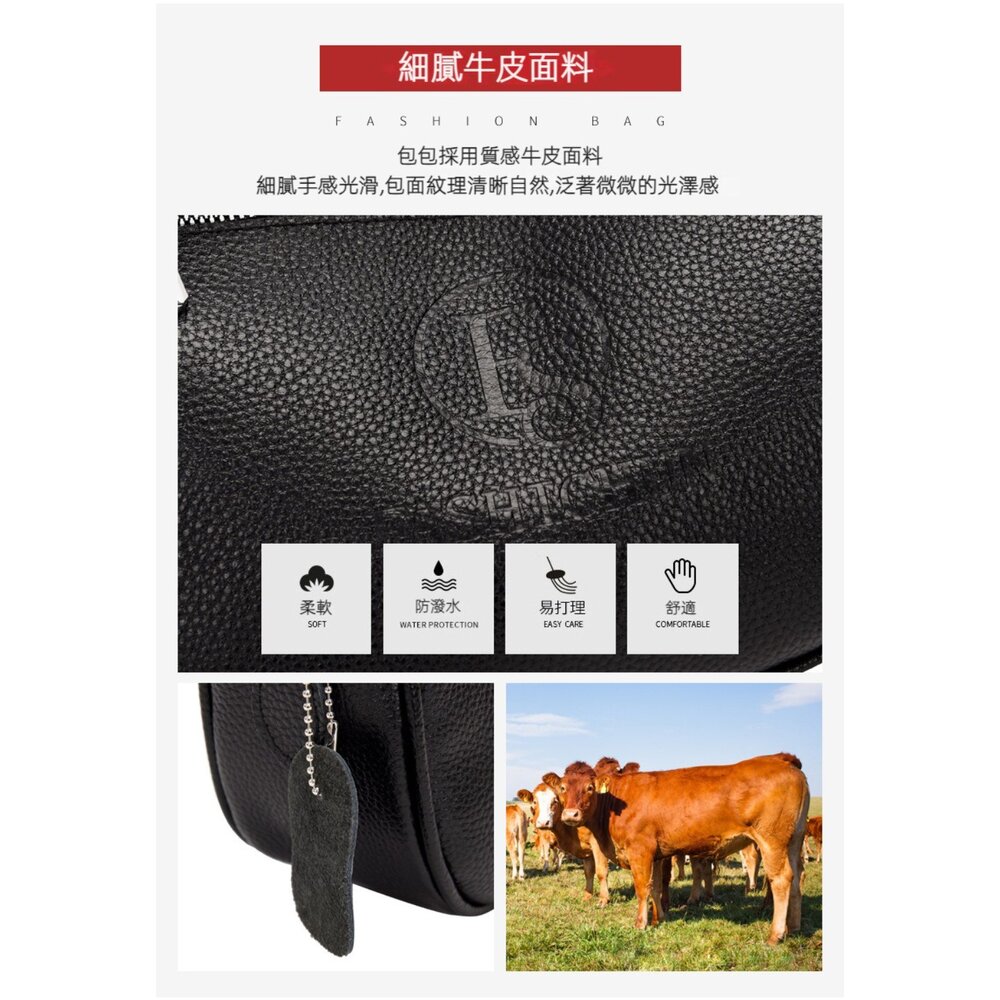 真皮時尚寬肩帶馬鞍包 頭層牛皮側背包 斜背包 女生包包 單肩包 交換禮物 送禮 送禮-圖片-8