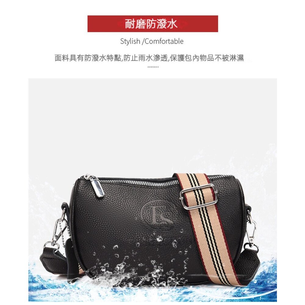 真皮時尚寬肩帶馬鞍包 頭層牛皮側背包 斜背包 女生包包 單肩包 交換禮物 送禮 送禮-圖片-9