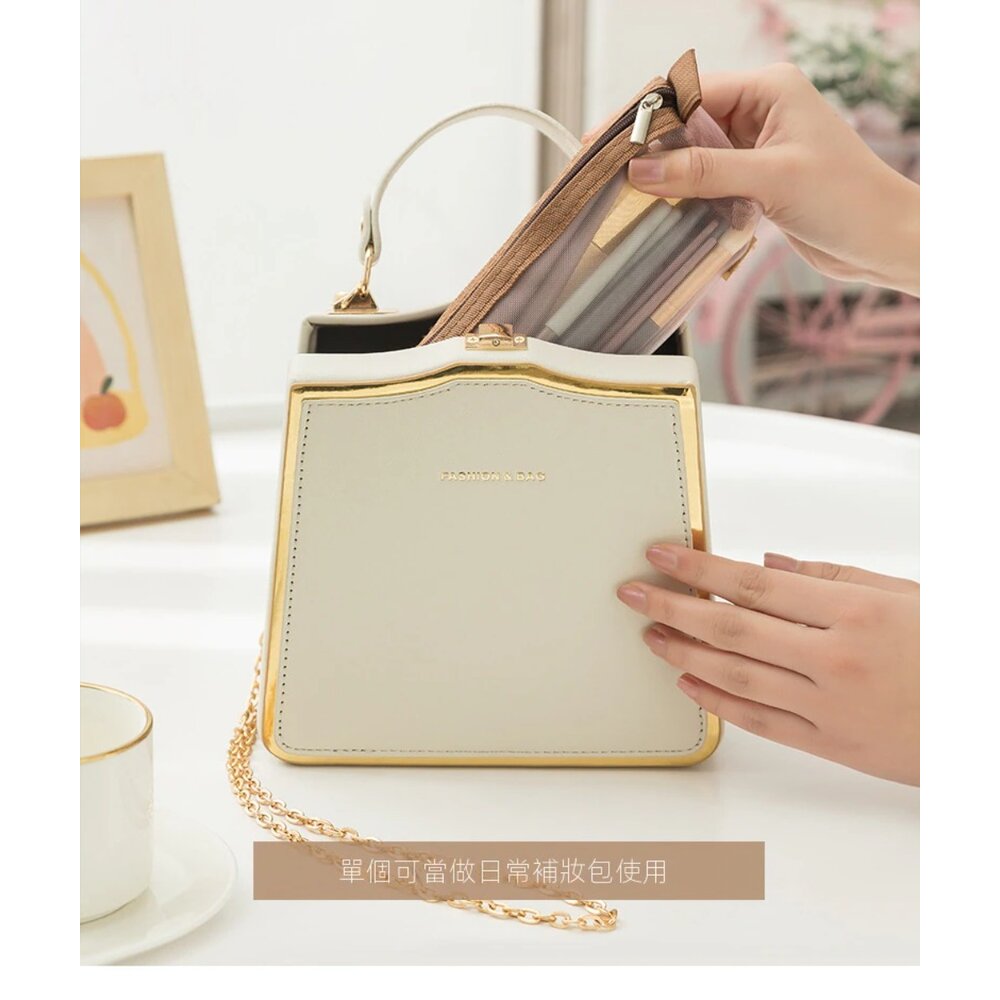 可拆卸四合一化妝包 便攜式大容量洗漱包 旅行網紗化妝袋 可拆分化妝收納包 送禮-圖片-4