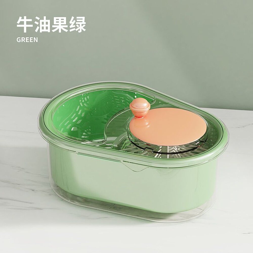 懶人電動洗菜機 電動旋風蔬果清洗器 家用洗水果神器 電動清洗機 送禮-圖片-1