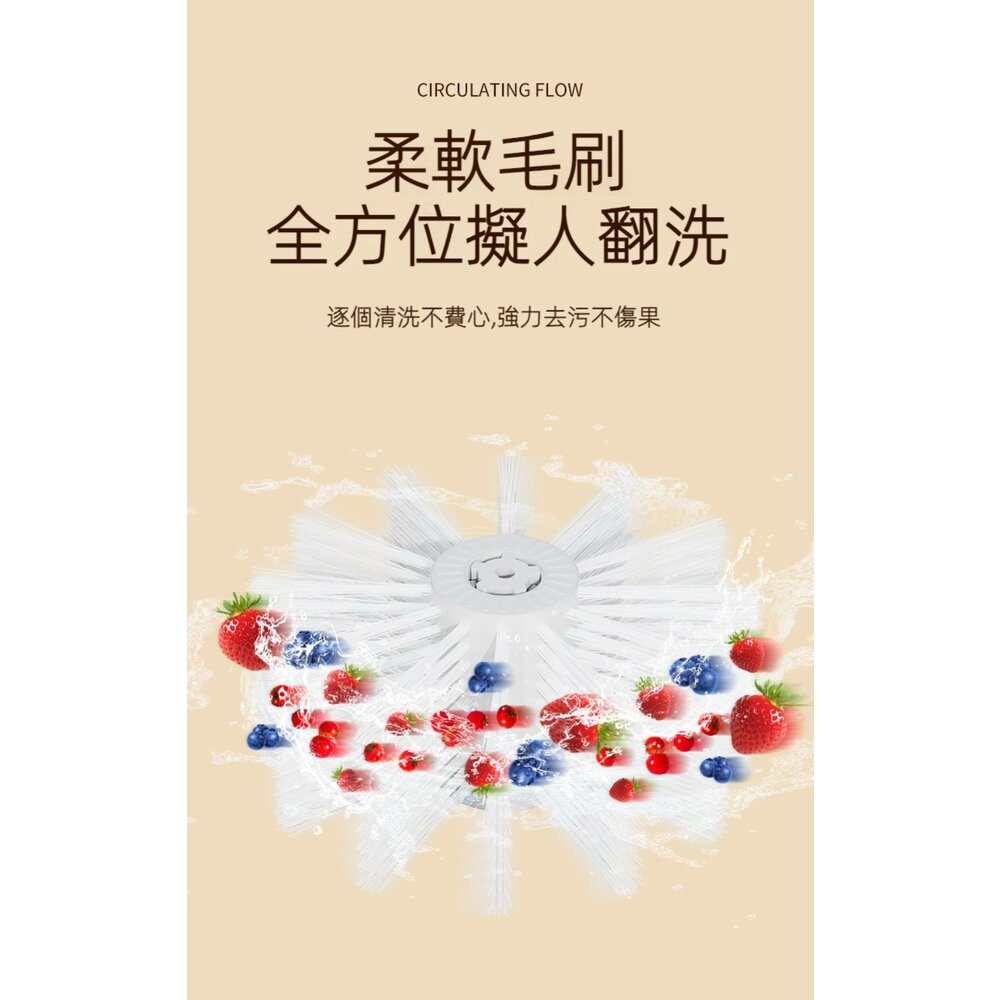 懶人電動洗菜機 電動旋風蔬果清洗器 家用洗水果神器 電動清洗機 送禮-圖片-5