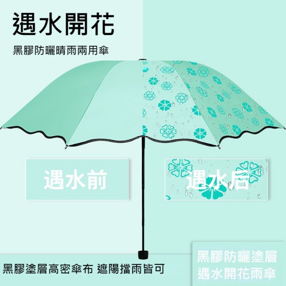 遇水開花晴雨傘 驚喜禮物 手動摺疊傘 防曬遮陽 女用折疊傘 太陽傘 防紫外線 送禮-圖片-3