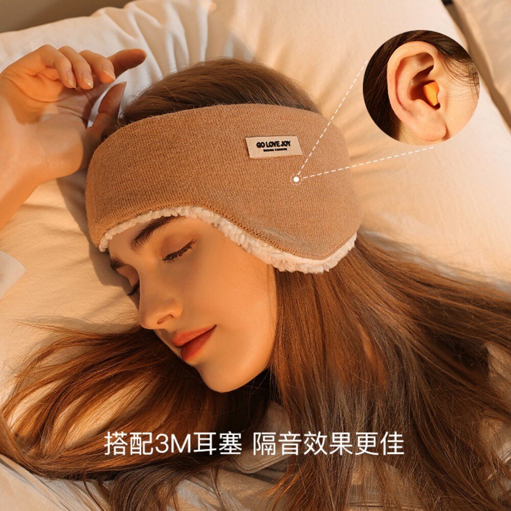 防寒保暖頭套耳罩 降噪耳罩 加絨防寒 時尚法帶 側睡不壓耳 送3M耳塞 送禮-圖片-2