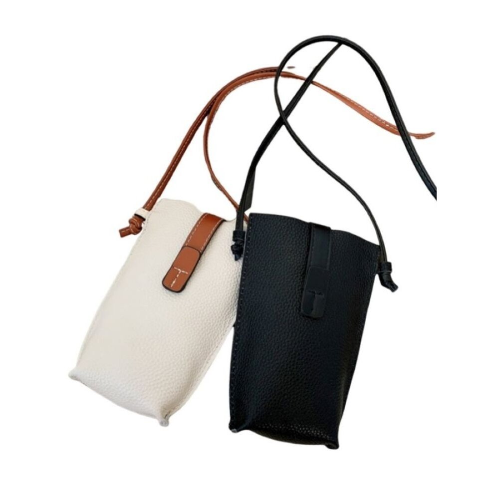 荔枝紋真皮氣質小方包 斜背包 頭層牛皮 手機包 側背包 女用單肩包 時尚優雅 送禮 送禮-圖片-7