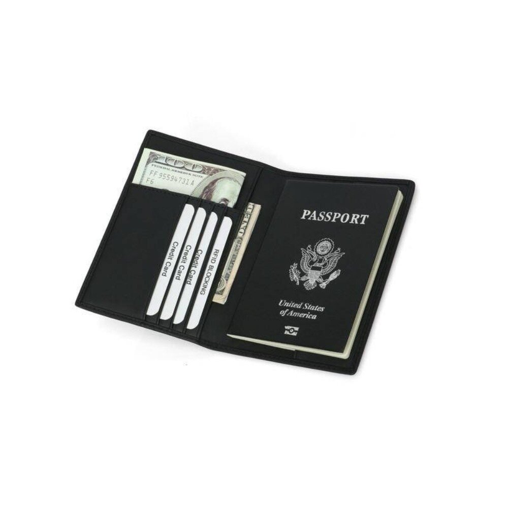 真皮防盜刷護照套 RFID牛皮護照夾 防消磁卡片包 出國錢包卡包證件包 護照收納錢包 送禮-圖片-8