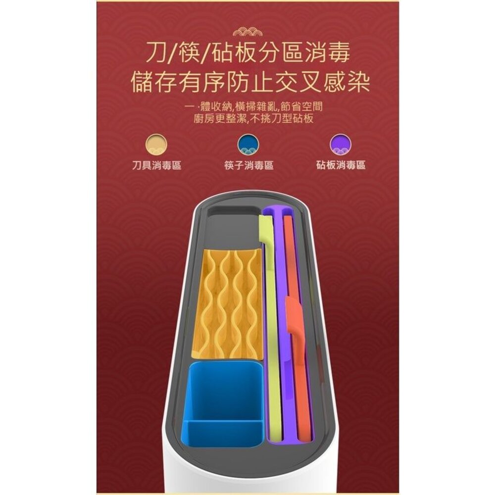 紫外線刀具砧板消毒器 沾版切菜板收納架 太陽能供電 USB供電 紫外線消毒風乾 送禮-圖片-9
