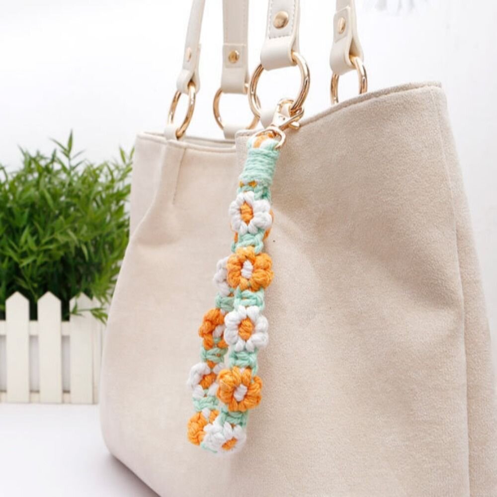 可調節編織手機掛繩 識別證掛繩 手作花花繩 手機吊繩背繩 包包背帶 波希米亞風手機鏈 贈夾片 送禮-圖片-11