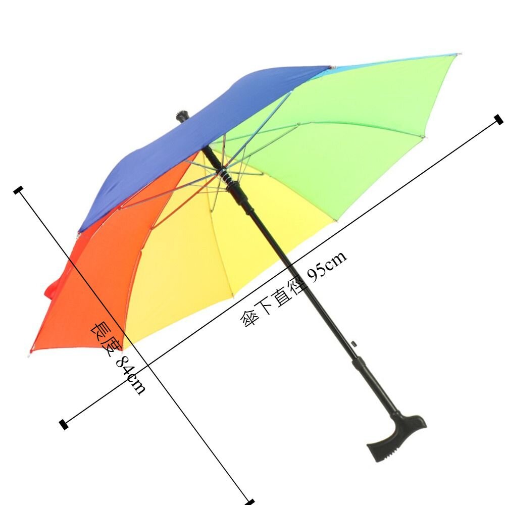 多功能止滑拐杖傘 老人長柄安全雨傘 加長加大防風傘 太陽傘 登山傘 送禮-圖片-6